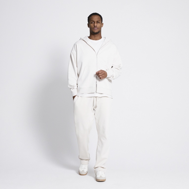 Boxy zip hoodie "Lindon" Ivory